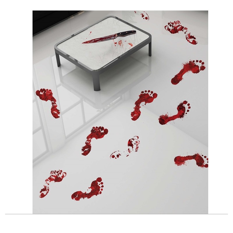 DECORATION HALLOWEEN TRACE DE PIEDS DE SANG DECORATION HALLOWEEN TRACE DE PIEDS DE SANG