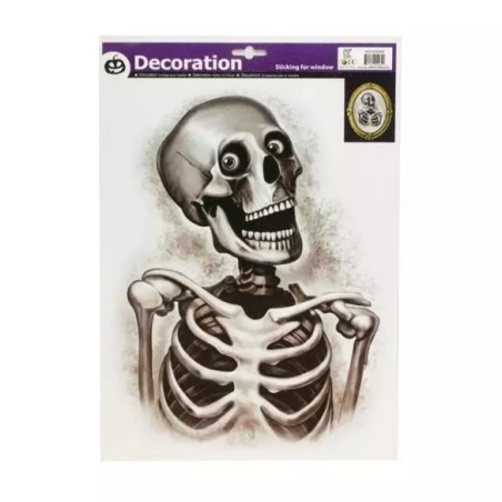 DECORATION VISTROTATIQUE HALLOWEEN SQUELETTE 40CM 
