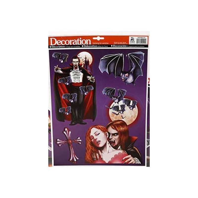 COLLANT POUR FENETRE ZOMBIES VAMPIRES ASSORTIS COLLANT POUR FENETRE ZOMBIES VAMPIRES ASSORTIS