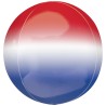BALLON METALLIQUE ORBZ  BLEU, BLANC, ROUGE 38 CM X 40 CM 