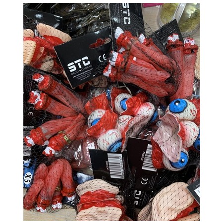 SAC DE MORCEAUX OU MEMBRES EN SANG YEUX - DOIGTS - OREILLES HALLOWEEN