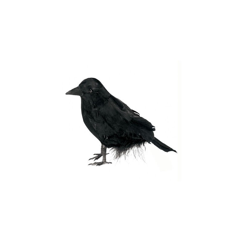 CORBEAU NOIR EN PLUMES DE 30 CM CORBEAU NOIR EN PLUMES DE 30 CM