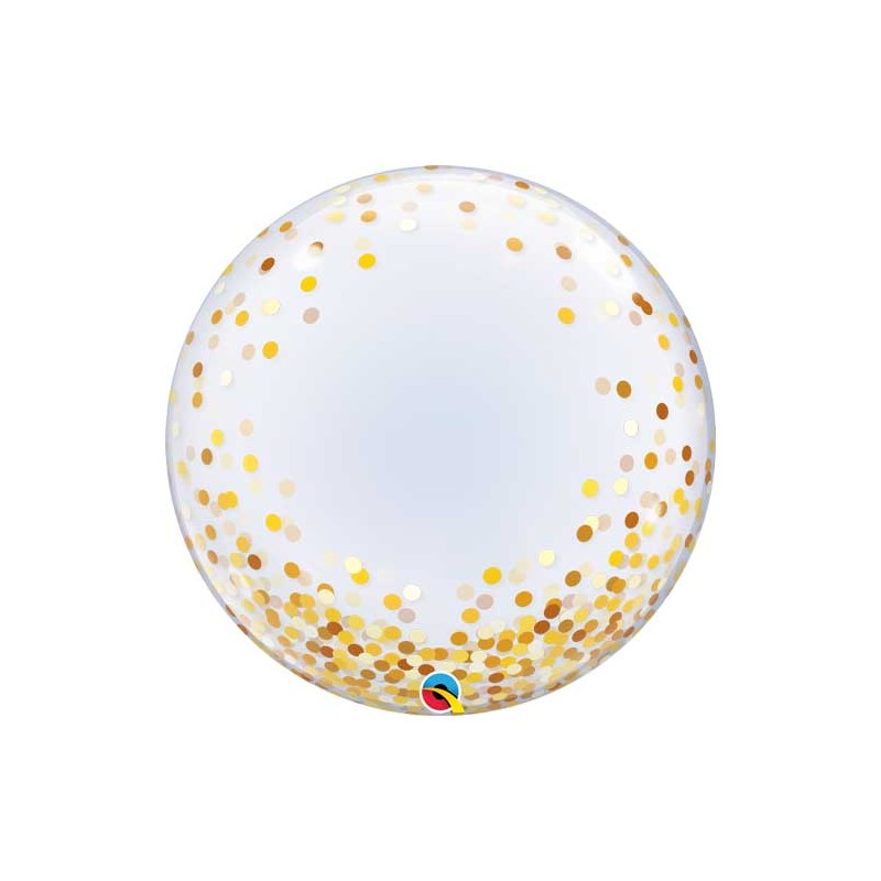 BALLON DECO BUBBLE CONFETTIS OR 61 CM BALLON DECO BUBBLE CONFETTIS OR 61 CM
