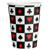 10 GOBELETS CASINO PIQUE TREFLE CARREAU COEUR BLANC ROUGE ET NOIR