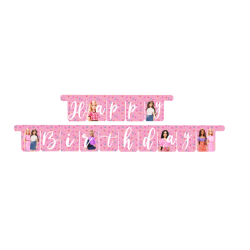 GUIRLANDE LETTRES HAPPY BIRTHDAY BARBIE 300 X 16.5 CM