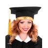 CHAPEAU LAUREAT DIPLOME NOIR ET BANDE OR
