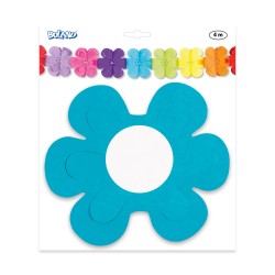 GUIRLANDE PAPIER FLEURS MULTICOLORES