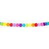 GUIRLANDE PAPIER FLEURS MULTICOLORES