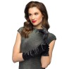 GANTS SATIN NOIRS MONTE CARLO 45 CM 