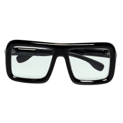 LUNETTES NOIRES CARREES EPAISSES LA HAUT