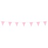 GUIRLANDE PAVILLONS  OU FANIONS ROSE CLAIR GLITTER PAILLETTES 6 METRES