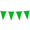GUIRLANDE PAVILLONS  OU FANIONS VERT GRAND MODELE 45 X 30 CM  LONGUEUR 10 M
