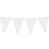 GUIRLANDE PAVILLONS  OU FANIONS BLANC GRAND MODELE 45 X 30 CM  LONGUEUR 10 M
