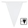 GUIRLANDE PAVILLONS  OU FANIONS BLANC GRAND MODELE 45 X 30 CM  LONGUEUR 10 M
