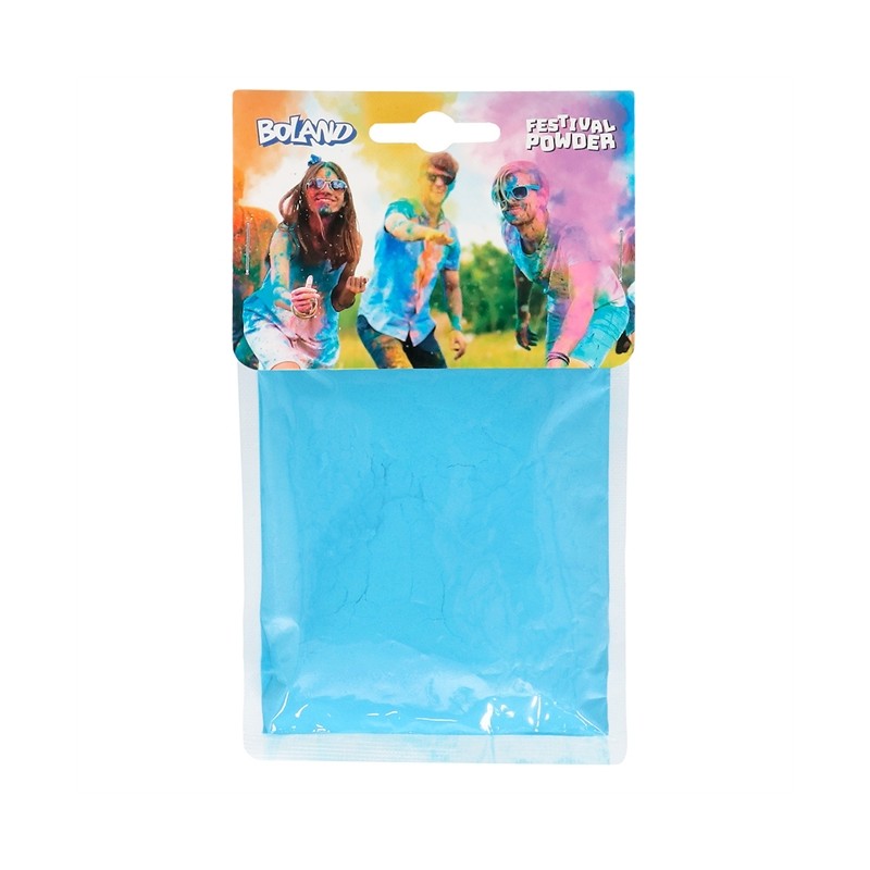 1 SACHET DE POUDRE FESTIVAL HOLI FLUO COULEUR BLEU SACHET 70 G 1 SACHET DE POUDRE FESTIVAL HOLI FLUO COULEUR BLEU SACHET 70 G