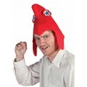 BONNET PHRYGIEN EN TISSU ROUGE AVEC COCARDE