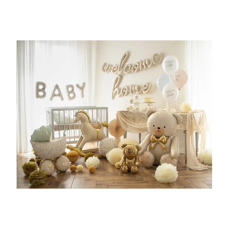 BALLON METALLIQUE OURS ASSIS OR GONFLAGE AIR 38 X 42 CM BALLON METALLIQUE OURS ASSIS OR GONFLAGE AIR 38 X 42 CM