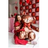 BALLON METALLIQUE OURS MARRON NOEUD ROUGE GONFLAGE AIR 84 X 75 CM