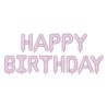 GUIRLANDE BALLONS METALLIQUES GONFLAGE AIR HAPPY BIRTHDAY LILAS 340X35 CM