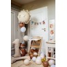 BALLON METALLIQUE ROND ONE BLANC CREME 52 CM GONFLE