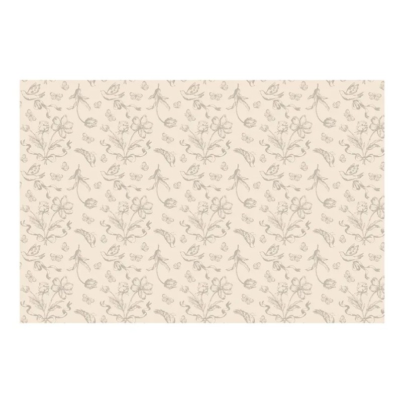 NAPPE POLY COTON HYDROPHOBE BEIGE AVEC FLEURS 120 X 180 CM NAPPE POLY COTON HYDROPHOBE BEIGE AVEC FLEURS 120 X 180 CM