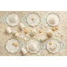 NAPPE POLY COTON HYDROPHOBE BEIGE AVEC FLEURS 120 X 180 CM