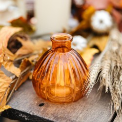 VASE FLORA ORANGE DIA 8 CM  HAUTEUR 9 CM 210 ML