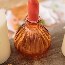 VASE FLORA ORANGE DIA 8 CM  HAUTEUR 9 CM 210 ML