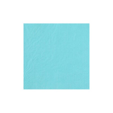 25 SERVIETTES PAPIER CRYSTAL BLEU CIEL COL 6 33 X 33 CM