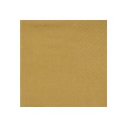 25 SERVIETTES COCKTAIL RAINBOW OR 20 X 21 CM 