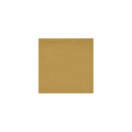 25 SERVIETTES COCKTAIL RAINBOW OR 20 X 21 CM 
