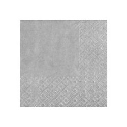 25 SERVIETTES COCKTAIL RAINBOW ARGENT 20 X 21 CM 
