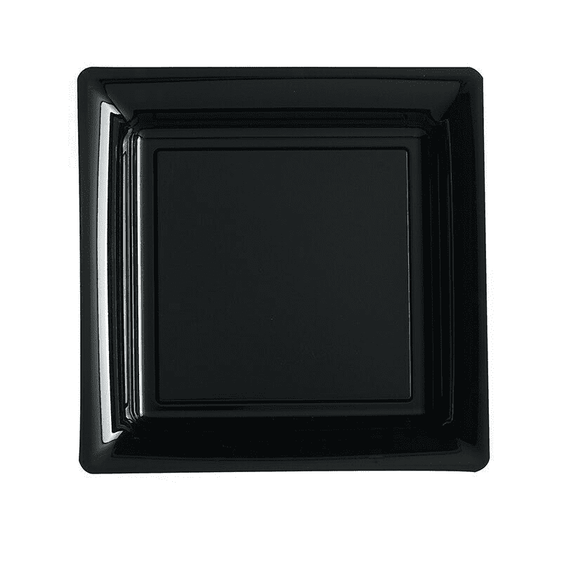12 ASSIETTES CARREES NOIRES 23,5 CM 12 ASSIETTES CARREES NOIRES 23,5 CM