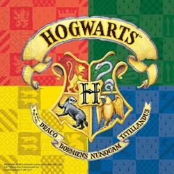 20 SERVIETTES HARRY POTTER POUDLARD 4 ECOLES 33 X 33 CM