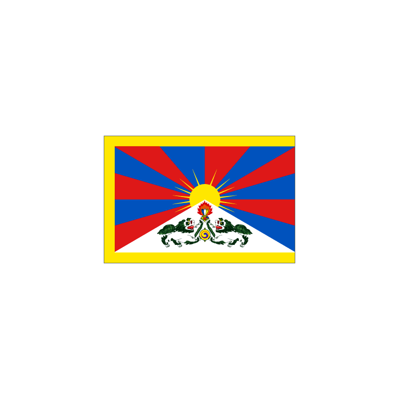 DRAPEAU TIBET EN TISSUS 60 X 90 CM DRAPEAU TIBET EN TISSUS 60 X 90 CM