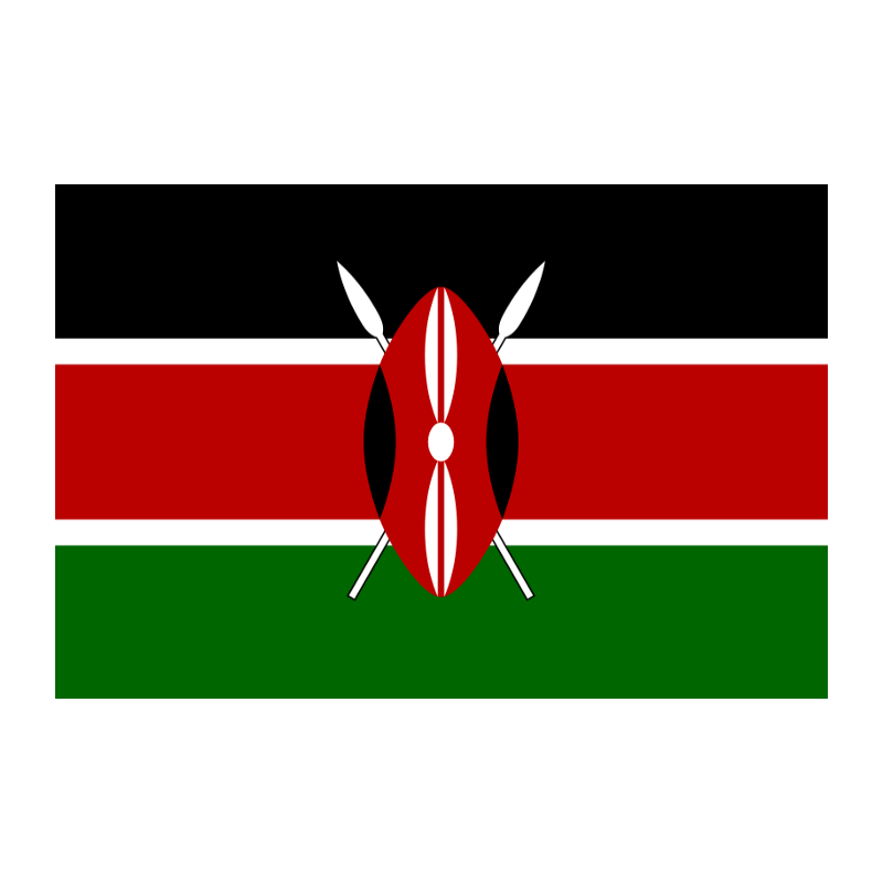 DRAPEAU KENYA EN TISSU 90 X 150 CM DRAPEAU KENYA EN TISSU 90 X 150 CM