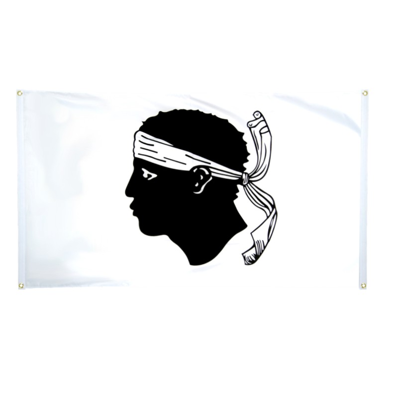 DRAPEAU CORSE EN TISSU 90 X 150 CM