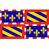 DRAPEAU BOURGOGNE EN TISSU 90 X 150 CM