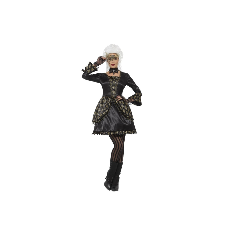 DEGUISEMENT FANTOME DE L'OPERA ROBE NOIRE ET OR TAILLE L DEGUISEMENT FANTOME DE L'OPERA ROBE NOIRE ET OR TAILLE L