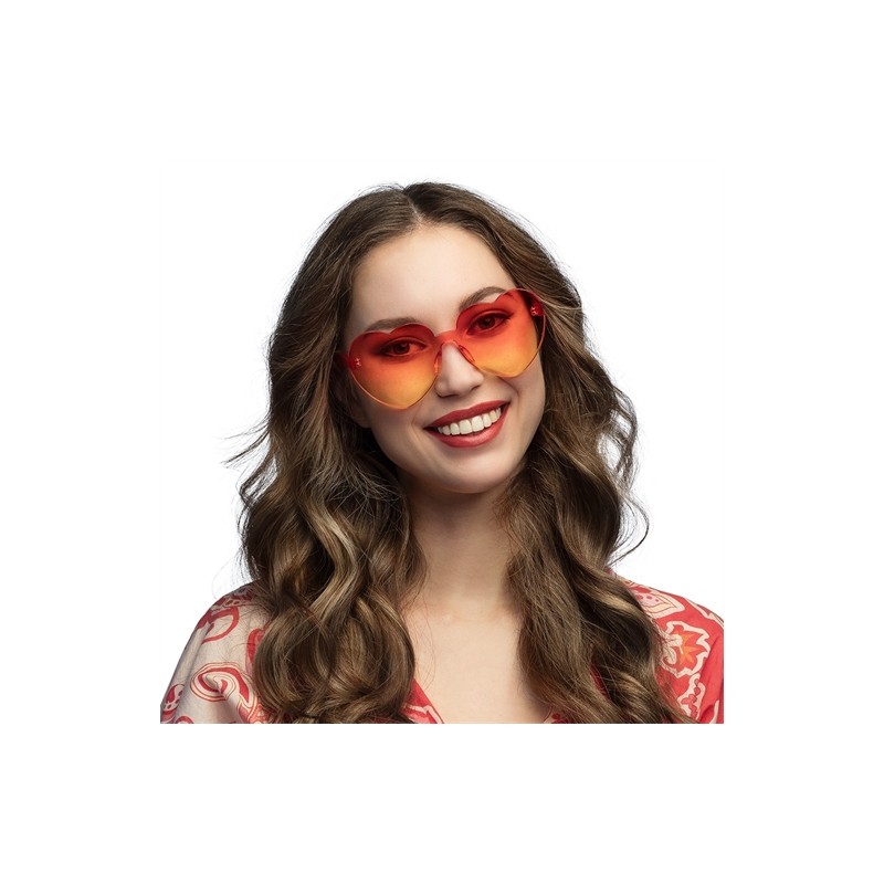 LUNETTES ORANGE FORME DE COEUR 