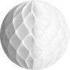 BOULE ALVEOLEE EN PAPIER BLANC 20 CM