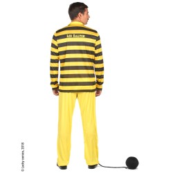 DEGUISEMENT PRISONNIER DALTON NOIR/JAUNE PANTALON JAUNE TAILLE XL