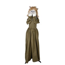 DECORATION HALLOWEEN CREEPY WOMAN FILLE  SON  LUMIERE ET ANIME 160 CM
