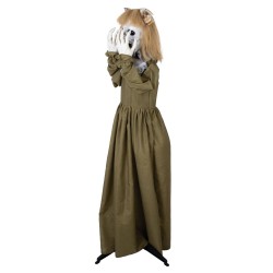 DECORATION HALLOWEEN CREEPY WOMAN FILLE  SON  LUMIERE ET ANIME 160 CM
