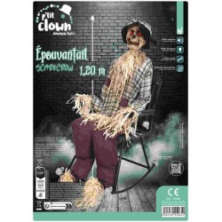 DECORATION HALLOWEEN EPOUVANTAIL SUR CHAISE BASCULE SON  LUMIERE ET ANIME 120 CM