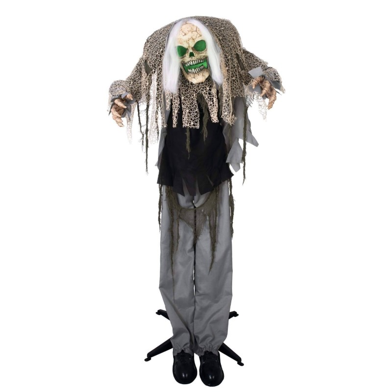 DECORATION HALLOWEEN SQUELETTE MONSTRE BOSSU SON LUMIERE ET ANIME 160 CM DECORATION HALLOWEEN SQUELETTE MONSTRE BOSSU SON LUMIERE ET ANIME 160 CM