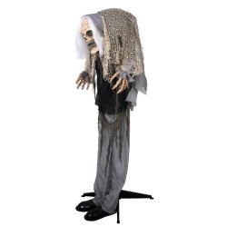 DECORATION HALLOWEEN SQUELETTE MONSTRE BOSSU SON  LUMIERE ET ANIME 160 CM