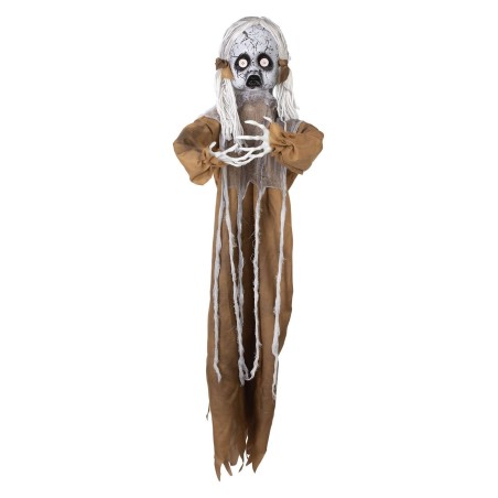 DECORATION HALLOWEEN POUPEE EFFRAYANTE A SUSPENDRE SON  LUMIERE ET ANIME 120 CM
