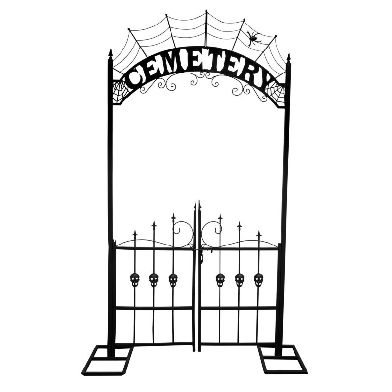 DECORATION HALLOWEEN ARCHE METAL ENTREEOU PORTAIL DE CIMETIERE 270 CM DECORATION HALLOWEEN ARCHE METAL ENTREEOU PORTAIL DE CIMETIERE 270 CM