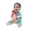 DECORATION HALLOWEEN ZOMBIE MANIAQUE AVEC MAIN ARRACHEE SON  LUMIERE ET ANIME
